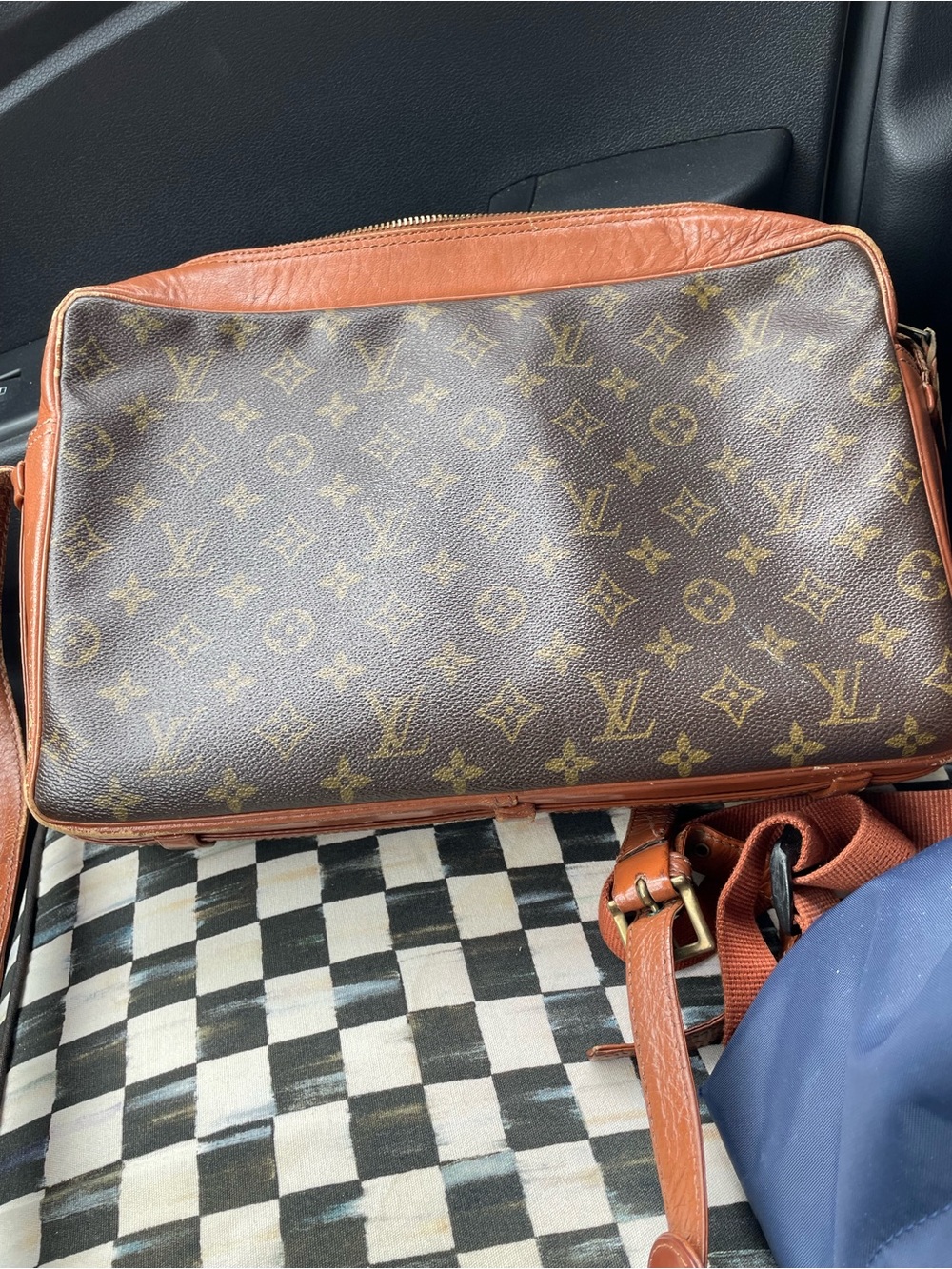 Louis Vuitton Brown and Tan Monogram Messenger Bag